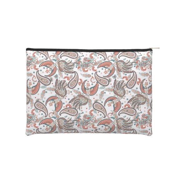 Cauagu Paisley Floral for Tyvek Makeup Bag,Reusable Travel Cosmetic Bag Women Organizer Toiletry Bag Birthday,Gifts for Women Girlfriend Mom Teacher 6.5’’*8.9’’