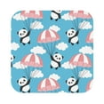 Cauagu Panda Flying in the Sky for Round Coaster,Drink Coasters Set of