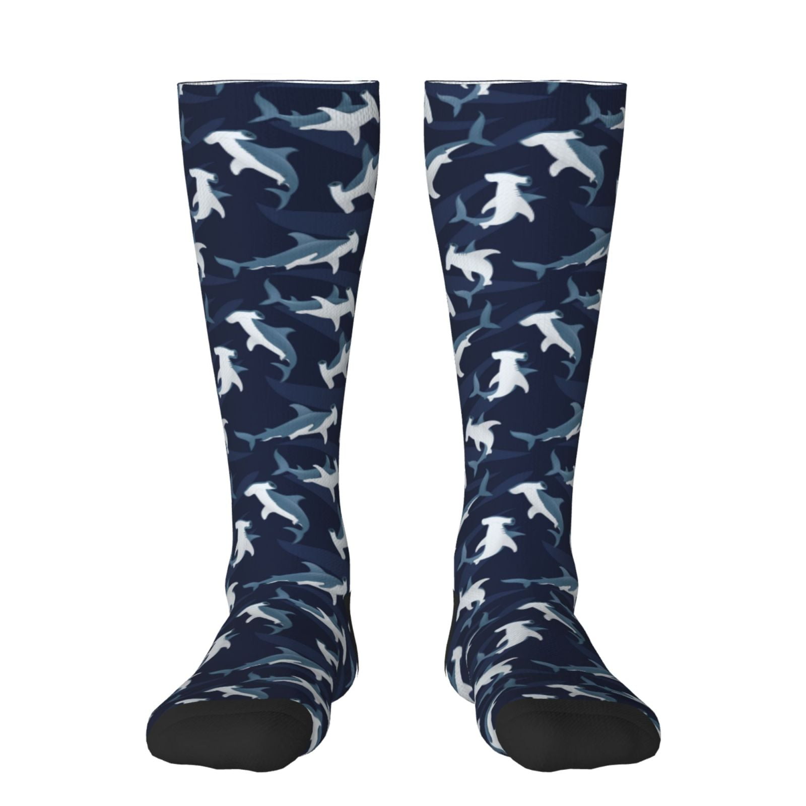 Cauagu Party Shark Cute Funny 13.8in Socks for Unisex for Men,Women and