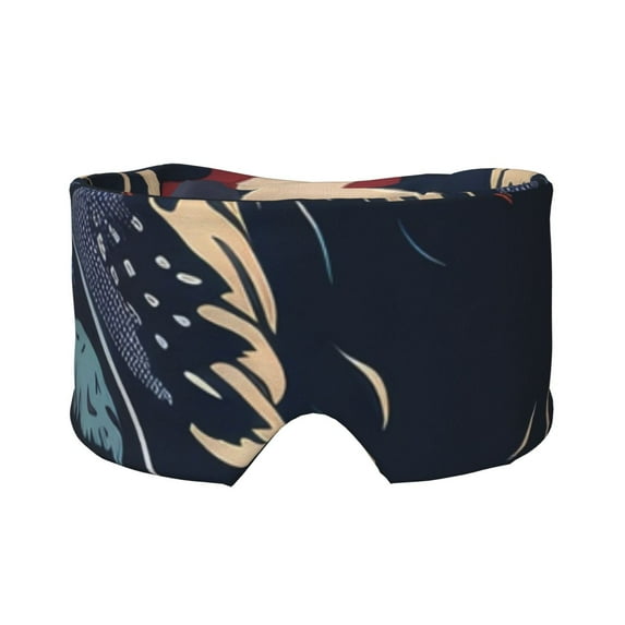 Cauagu Patriotic Bulldog Art Print Blocking Sleep Eye Masks- Blackout Sleep Mask Sleep Eye Masks for Men Women Adjustable Eye Cover Mask for Side Sleeper Travel Airplane