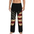 thumbnail image 1 of Cauagu Patriotic USA Butterfly Art Mens Pajama Pants Sleep & Lounge Pants,PJ Bottoms with Pockets-XX-Large, 1 of 7
