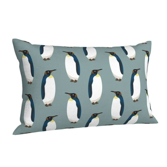 Cauagu Penguin Print Pillow Covers with Envelope Closure,1PC Pillow Cases Decorative Pillow Case for Bed & Couch, Pillows Not Included-14"x20"