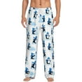 thumbnail image 1 of Cauagu Penguin Winter Fun Mens Pajama Pants Sleep & Lounge Pants,PJ Bottoms with Pockets-Medium, 1 of 7