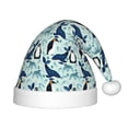 thumbnail image 1 of Cauagu Penguins Whales Pattern Christmas Hat for Kids,Xmas Holiday Hat Santa Hat for Boys & Girls Festive Headwear Accessories for Christmas/New Year/Holiday, 1 of 6