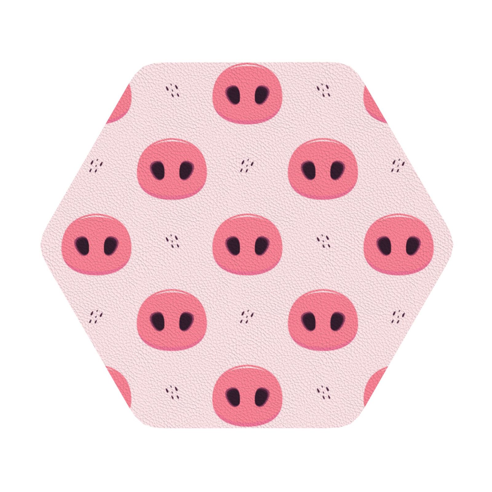 Cauagu Pig Noses for Round Coaster,Drink Coasters Set of 4 Leather Bar ...