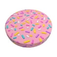 thumbnail image 1 of Cauagu Pink Donut Print Round Stool Covers,Seat Cushion for Round Bar Stool Chair Seat Cover for Bar Round Chair Fits for 12/13/14in Bar Stool Cushion, 1 of 1