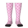 thumbnail image 1 of Cauagu Pink bows Funny 13.8in Socks for Unisex for Men,Women and Teens with Christmas,Holiday or Birthday Gift, 1 of 6