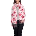 thumbnail image 1 of Cauagu Pink gift with ribbon Print Women Wrap Shawl tassels Scarves Retro Scarf 77.6"X28.3", 1 of 8