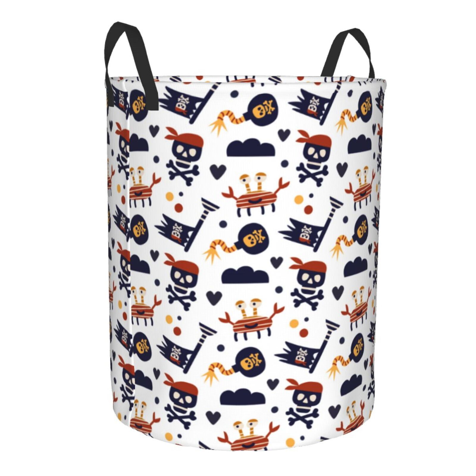 Cauagu Pirate Theme for Laundry Basket,Collapsible Organizer Basket for