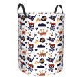 Cauagu Pirate Theme for Laundry Basket,Collapsible Organizer Basket for