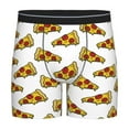thumbnail image 1 of Cauagu Pizza Print Men's Boxer Briefs, Funny & Cute Underwear Elastic Waistband Briefs Ideal Gift for Men,1-Pack, 1 of 7
