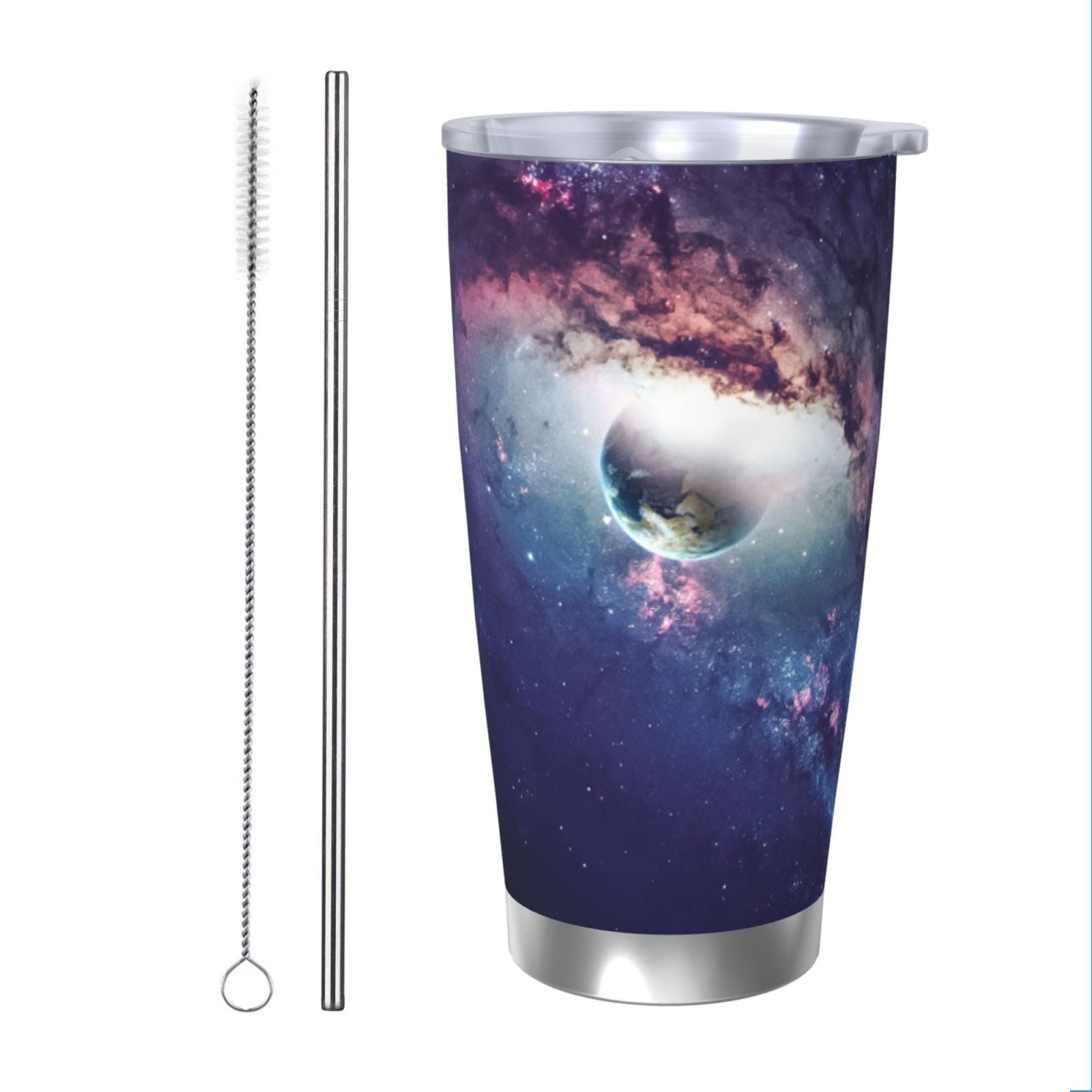 Cauagu Stars And Galaxies Pattern 20oz Tumbler,Stainless Steel