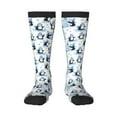 thumbnail image 1 of Cauagu Playful Penguins and Snowmen Print Women's Men's Ankle Socks 1-pack Casual Athletic Socks for Unisex Adult Moisture-Wicking Socks for Daily Wear/Running/Sport, 1 of 1