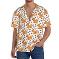 thumbnail image 1 of Cauagu Playful Squirrel Autumn Men's Short Sleeve Button Down Hawaiian Shirt for Men Bowling Shirts Casual Summer Beach Shirt,Medium, 1 of 1