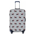 thumbnail image 1 of Cauagu Polka Dot Christmas Dog Print Travel Luggage Cover,Travel Dust-proof Suitcase Cover Softside Suitcase Protector for 18-32inch,Not Included Suitcase, 1 of 8