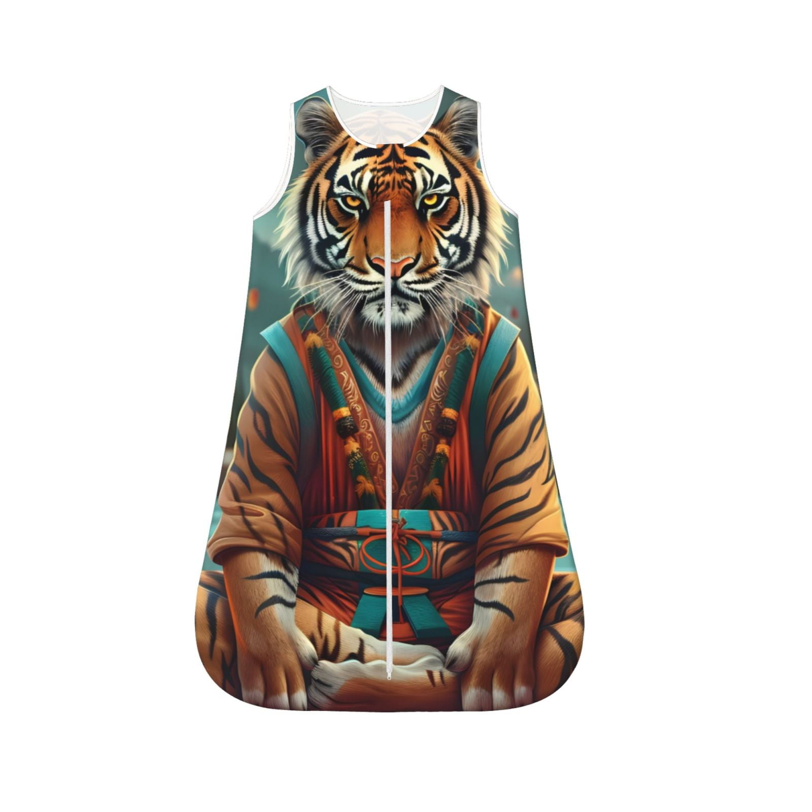 Cauagu Pond Meditating Tiger for Infant Wearable Blanket,Unisex, Girl