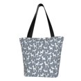 thumbnail image 1 of Cauagu Poodle Dog Print Canvas Aesthetic Tote Bag for Women Beach Bag Shopping Bags Shoulder Bag Reusable Grocery Bags, 1 of 7