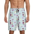 thumbnail image 1 of Cauagu Poodle Dog Print Pajama Bottoms for Men Sleep Pajama Shorts Elastic Waistband Sleep Pajama Short Men's PJ Shorts -Large, 1 of 6