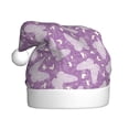 thumbnail image 1 of Cauagu Purple Butterflies Floral for Adult Christmas Hat,1-Pack Xmas Holiday Hat Santa Hat for Women & Men Festive Headwear Accessories Fit for Christmas/New Year/Party, 1 of 6