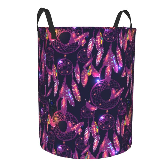 Cauagu Purple Dreamcatcher for Laundry Basket,Collapsible Organizer