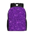 thumbnail image 1 of Cauagu Purple Glitter Print Backpacks,Travel Daypack Casual Laptop Backpack Bookbag Fits 15 Inch Computer for Men Women, 1 of 8