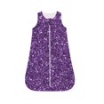 Cauagu Purple Glitter for Infant Wearable Blanket,Unisex, Girl, Boy