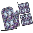 thumbnail image 1 of Cauagu Purple Marble Texture Print Oven Mitts and Pot Holders 4 pcs Set,Extra Thicken Long Kitchen Oven Glove Potholders BBQ Gloves-Oven Mitts and Pot Holders(11 Inch), 1 of 6