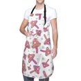 thumbnail image 1 of Cauagu Purple Mushroom Aprons with Pockets,Waterproof Apron for Women,Kitchen Cooking Apron Adjustable Bib Aprons Chef Apron for Cooking,Drawing,Crafting, 1 of 8