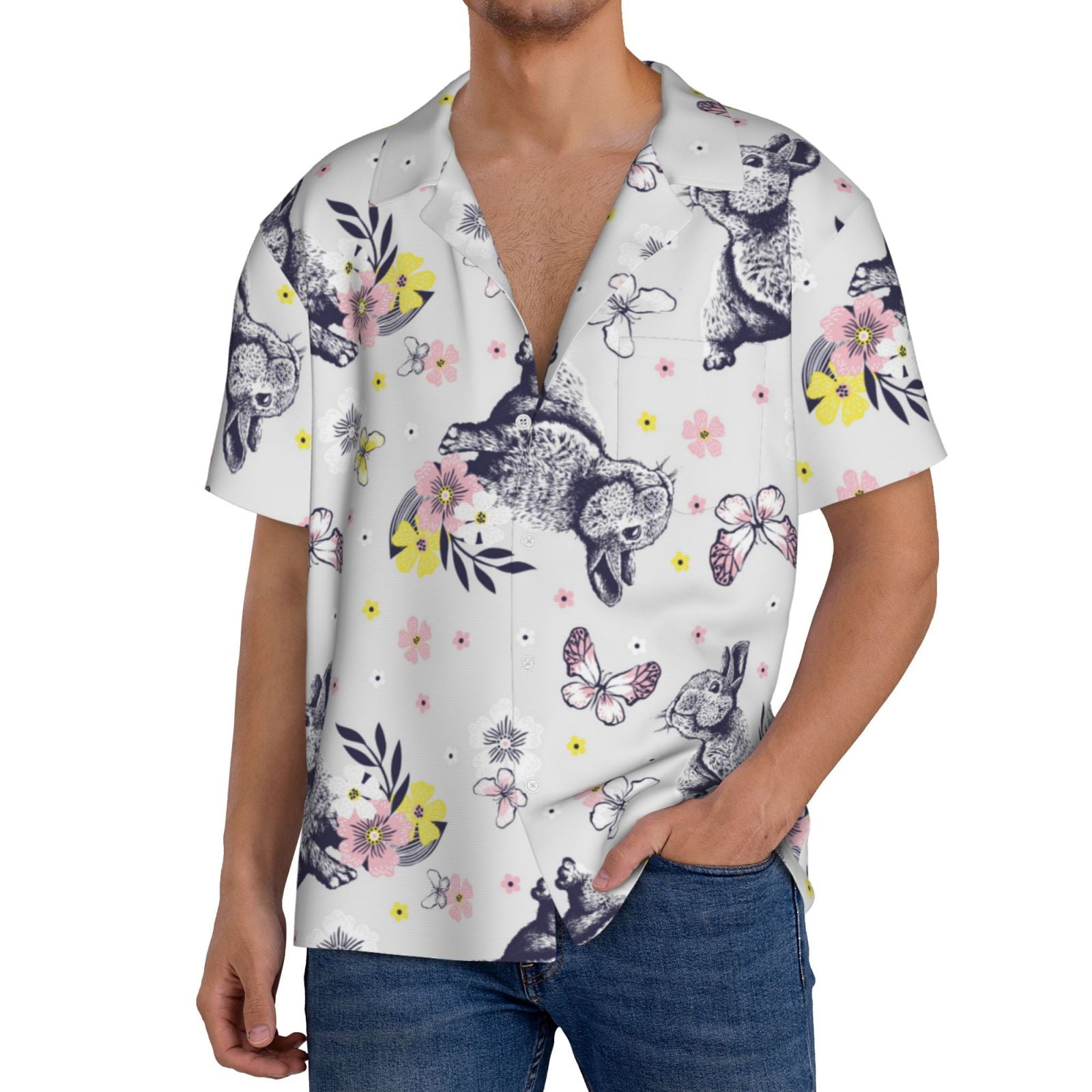 Blue Butterfly Men's Hawaiian Shirt