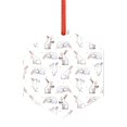 thumbnail image 1 of Cauagu Rabbit Eating Pattern Acrylic Christmas Pendant,1-Pack Christmas Ornaments Xmas Tree Decor Christmas Décor with Ribbon Cute Tree Hanging for Party Favors-Hexagon, 1 of 7