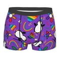 thumbnail image 1 of Cauagu Rainbow Lgbt Penguin Print Boxer Briefs for Men,Comfortable Breathable Men's Underwear Moisture Wicking Underpants -Small, 1 of 8