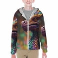 thumbnail image 1 of Cauagu Rainbow Scales Fantasy Dragon Print Sun Protection Jacket for Teen,Full-Zipper Long Sleeve Sun Shirts with Pockets UV Hoodie Shirts Outdoor Athletic Jacket-Medium, 1 of 7