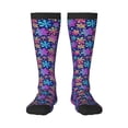 thumbnail image 1 of Cauagu Rainbow Snowflakes Print Women's Men's Ankle Socks 1-pack Casual Athletic Socks for Unisex Adult Moisture-Wicking Socks for Daily Wear/Running/Sport, 1 of 1