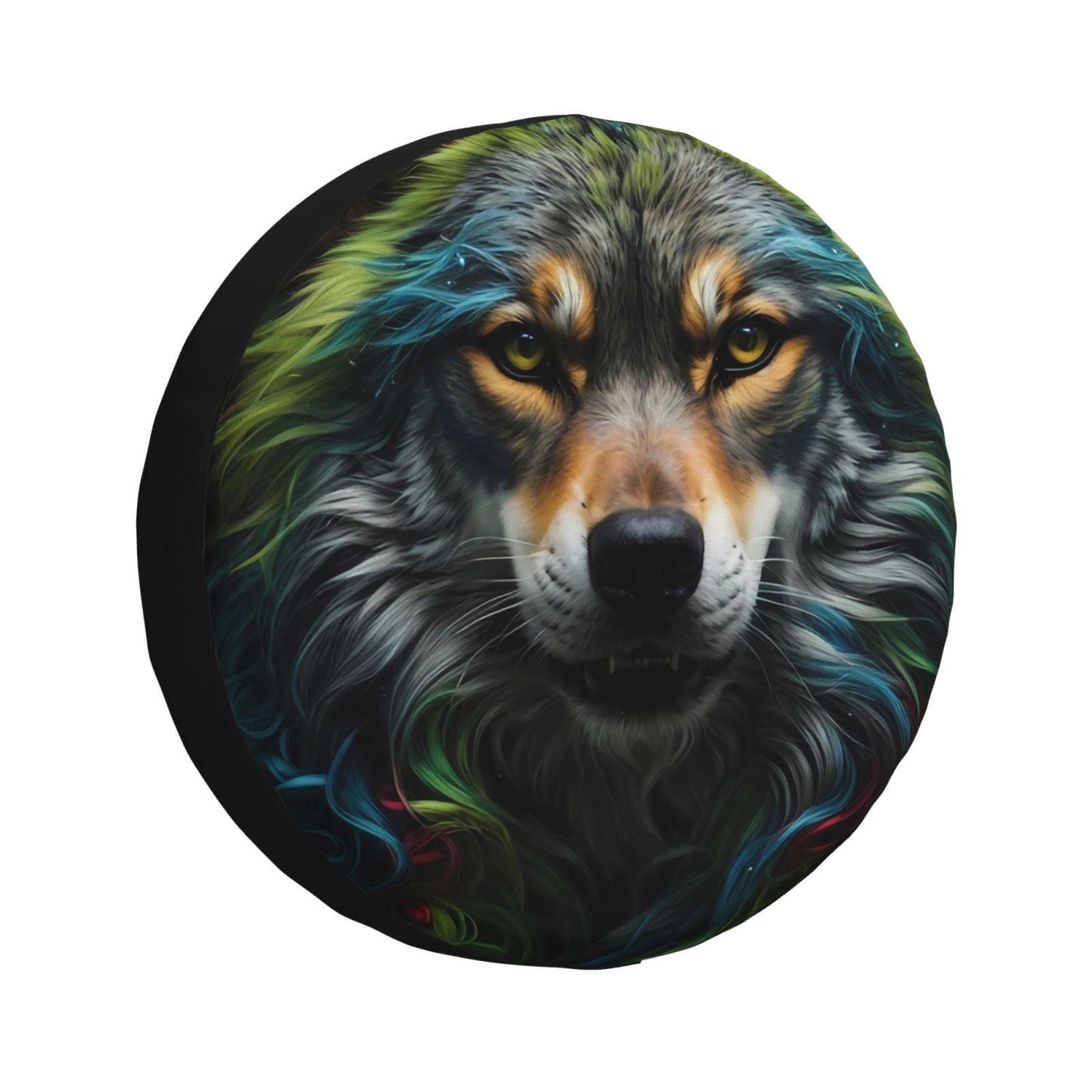 Cauagu Realistic Style Colorful Wolf for Spare Tire Cover Wheel ...