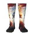 thumbnail image 1 of Cauagu Red And White Fire Bird Print Women's Men's Ankle Socks 1-pack Casual Athletic Socks for Unisex Adult Moisture-Wicking Socks for Daily Wear/Running/Sport, 1 of 8