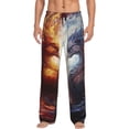 thumbnail image 1 of Cauagu Red And White Fire Bird Mens Pajama Pants Sleep & Lounge Pants,PJ Bottoms with Pockets-Medium, 1 of 7