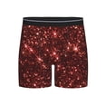thumbnail image 1 of Cauagu Red Glitter Texture Print Men's Boxer Briefs, Funny & Cute Underwear Elastic Waistband Briefs Ideal Gift for Men,1-Pack, 1 of 7