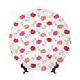 thumbnail image 1 of Cauagu Red Lips 1 Print Bone China Decorative Plate, Wall Mount Plate Holiday Decor Decorative Ceramic Plates with Stand Elegant Household Plates Decorative-7in, 1 of 6