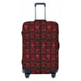 thumbnail image 1 of Cauagu Red Skulls With Crossbones Print Travel Luggage Cover,Travel Dust-proof Suitcase Cover Softside Suitcase Protector for 18-32inch,Not Included Suitcase, 1 of 8