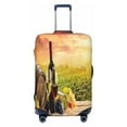 Cauagu Red Wine Glasses Print Travel Luggage Cover,Travel Dustproof
