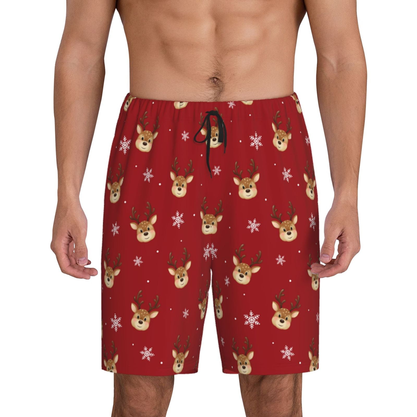 Cauagu Christmas Deer B Print Pajama Bottoms for Men Sleep Pajama ...