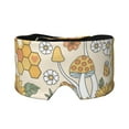 Cauagu Retro 70s 60s Flower Print Blocking Sleep Eye Masks Blackout