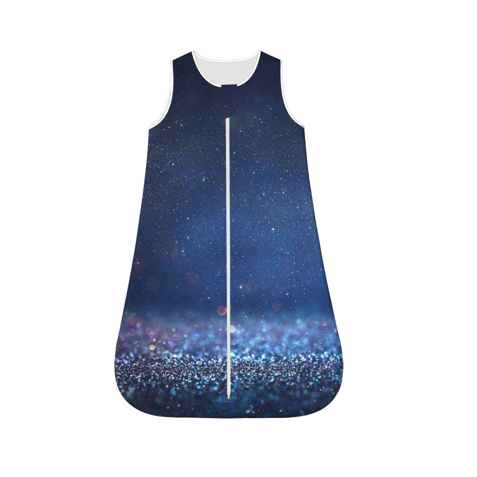 Cauagu Retro Blue Glitter for Infant Wearable Blanket,Unisex, Girl, Boy