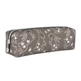 thumbnail image 1 of Cauagu Retro Bunny Print Leather Pencil Pen Case - Stationery Bag Portable Stationery Bag Big Capacity Pencil Pouch Cosmetic Organizer Bag for Men & Women, 1 of 7