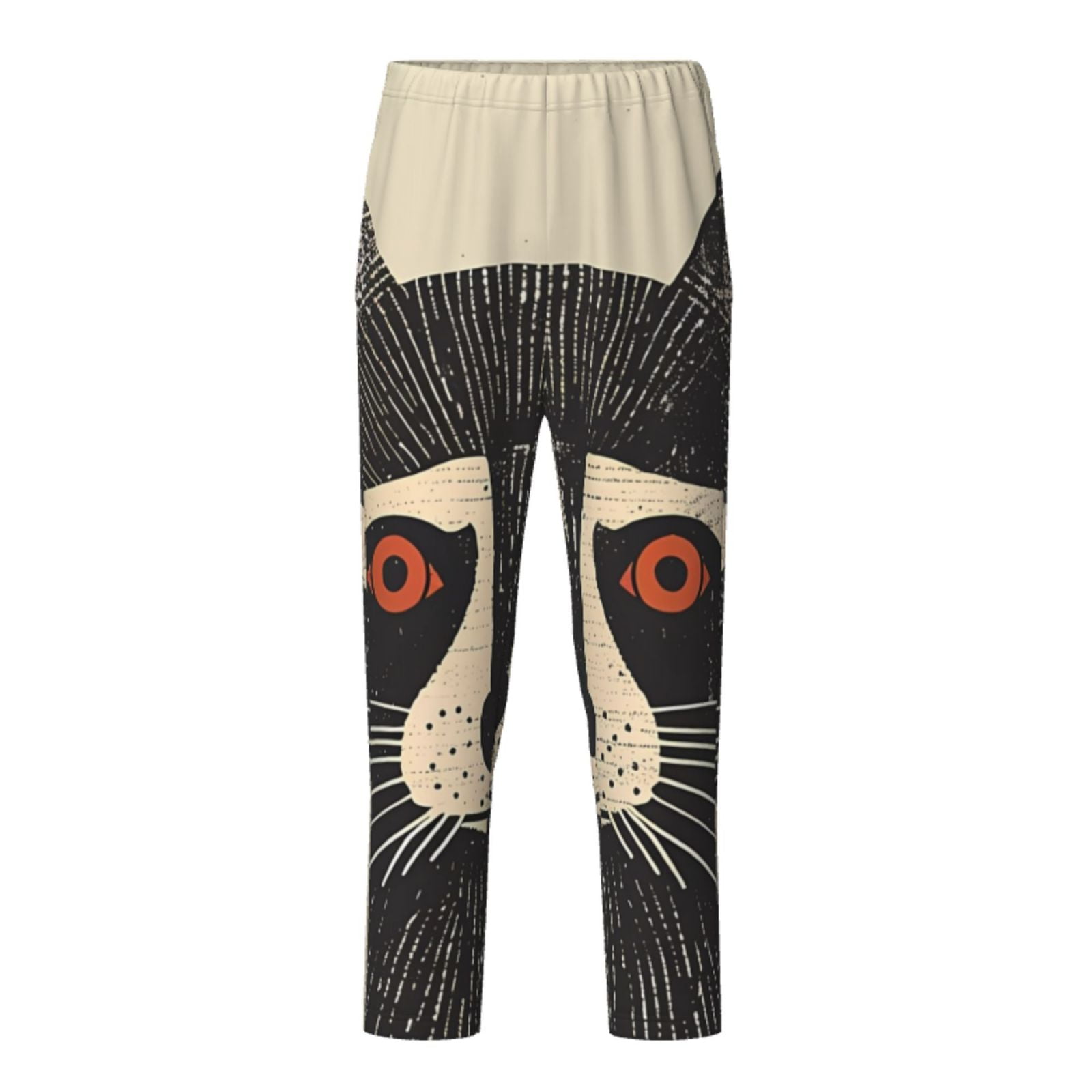 Pink Raccon Pj Cauagu Retro Raccoon Graphic Print for Cute Pajamas Pants,Elastic Waist ...