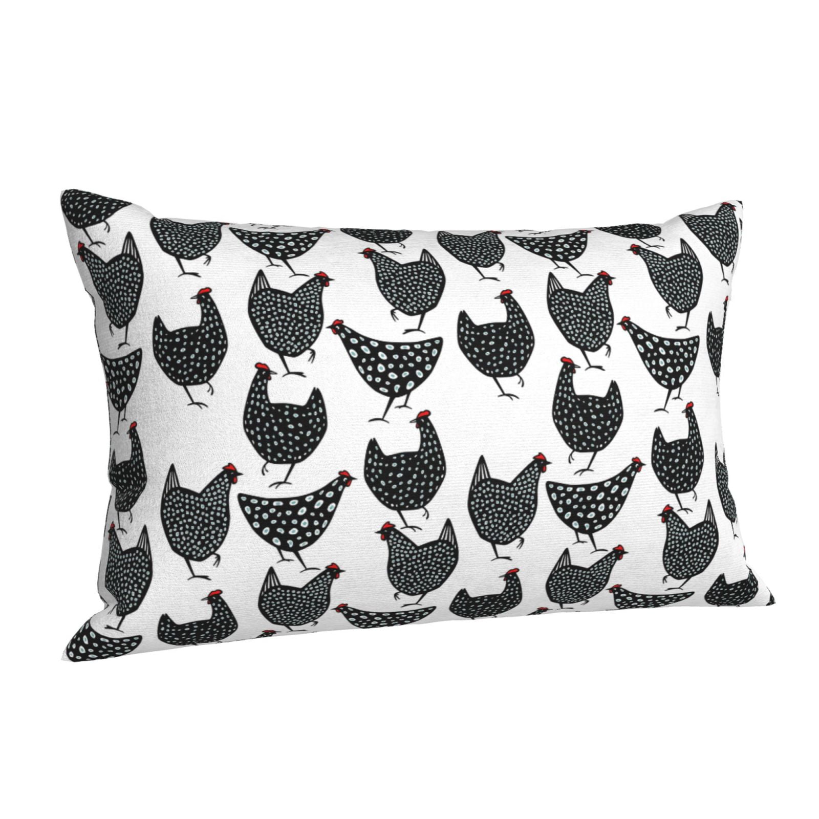 Cauagu Retro Rooster Print Pillow Covers with Envelope Closure,1PC