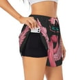 thumbnail image 1 of Cauagu Ribbon With Angel Wings Print Women's 2 in 1 Running Shorts Athletic Workout Gym Yoga Shorts Running Shorts for Women-XX-Large, 1 of 7