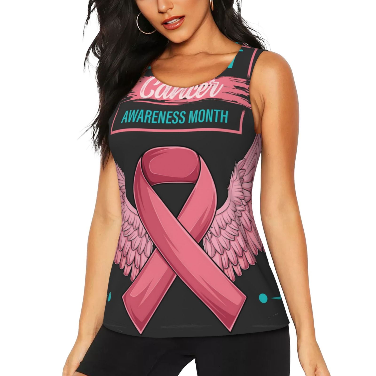 Cauagu Ribbon With Angel Wings for Women's Workout Tank Tops Sleeveless ...