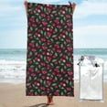 thumbnail image 1 of Cauagu Ripe Red Cherry Print Extra Large Bath Towels 1 Pack, Quick Drying Towels Highly Absorbent Bath Towel for for Body Sport Yoga SPA & Fitness-31.5"x63", 1 of 1