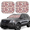 thumbnail image 1 of Cauagu Rocket Pattern Cauagu {designName} Print Foldable Car Windshield Sun Shade | Front Windshield Shade for Sun | Fits Small Sedans, Mini SUVs, Hatchbacks-Small, 1 of 6